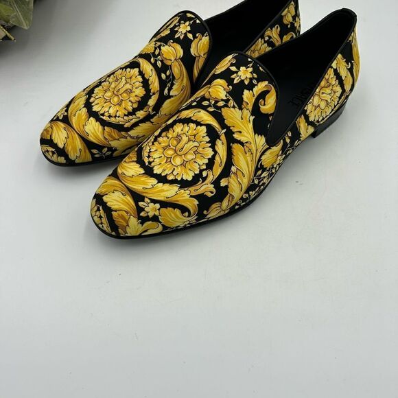 Men’s Versace Barraco satin slippers size 41 made in Italy main image 4